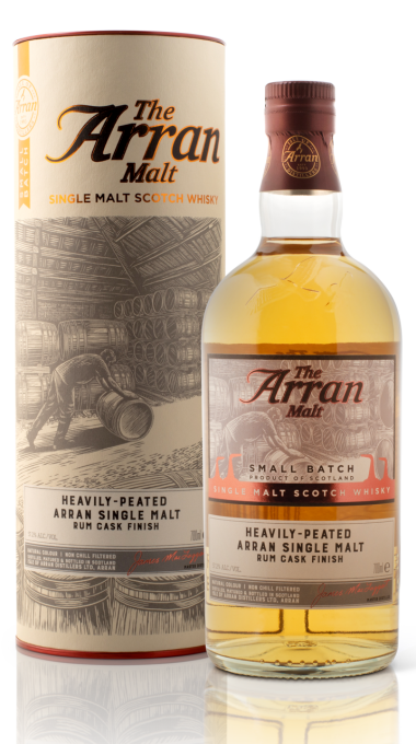 Arran bs arran small batch heavily peated single malt bottle tube png 1500 x 1500  72dpi product listing rebrand