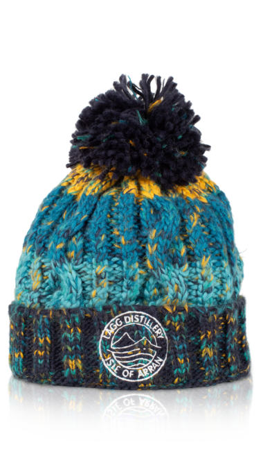 Marine splash arran 2024 lagg distillery wool bobble hat 5 1000x1000 png 72dpi product listing rebrand
