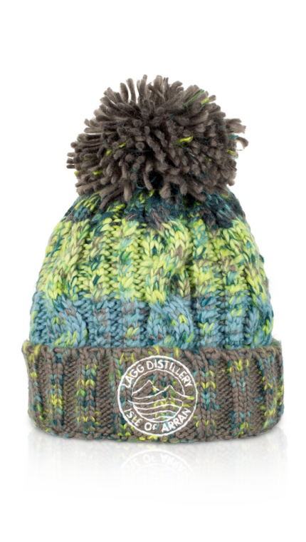 Electric grey arran 2024 lagg distillery wool bobble hat 1 1000x1000 png 72dpi product detail rebrand